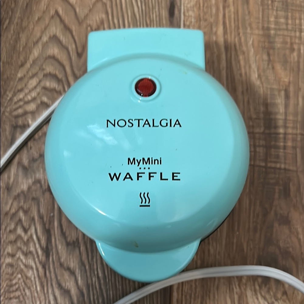 Nostalgia MyMini Waffle Maker in Aqua